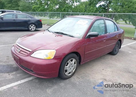 2002 Honda Civic Lx z USA, uszkodzony, nr VIN 2HGES16542H515589